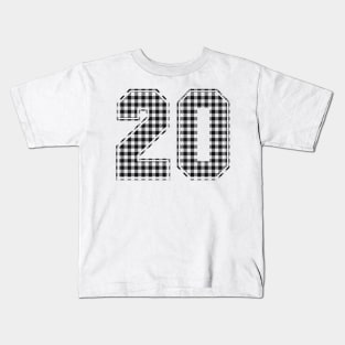 Plaid Number - 20 - Dark Kids T-Shirt